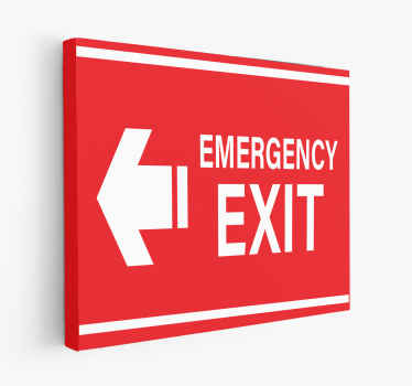 Evacuation Sign canvas print - TenStickers