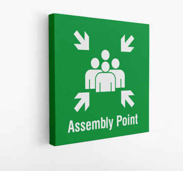 Assembly point canvas print - TenStickers