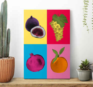Cuadro pop art frutas mediterráneas - TenVinilo