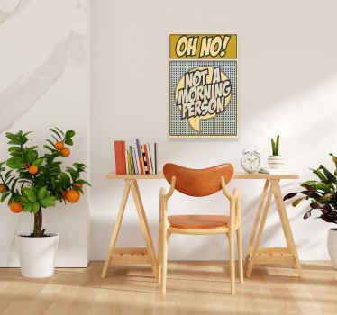 Tableau Pas une personne du matin  - TenStickers