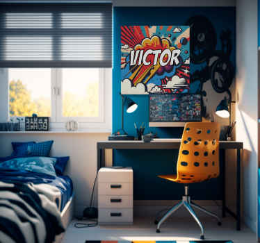 Custom Pop Art Name Canvas - TenStickers