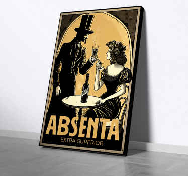 Cuadro retro vintage Licor Absenta - TenVinilo