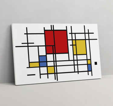 Cuadro figuras geométricas arte de líneas - TenVinilo