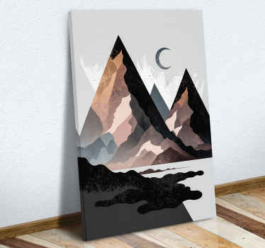 Cuadro moderno montañas geométricas nórdicas - TenVinilo