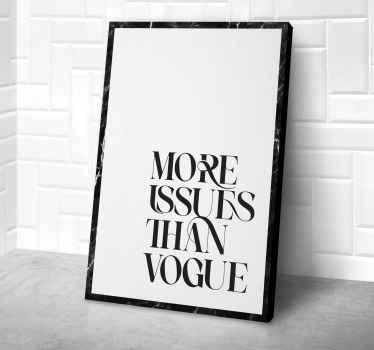 Cuadro comedor más problemas que la moda - TenVinilo