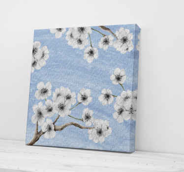 Cuadro comedor pintura de cerezo blanco - TenVinilo