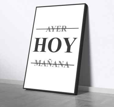 Cuadro comedor ayer, hoy, mañana - TenVinilo