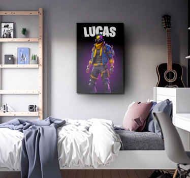 Leinwandbilder krieger in Schatten mit name - TenStickers