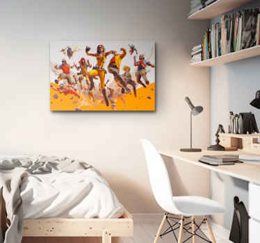 Tablou jocuri video atac de caractere zburătoare - TenStickers