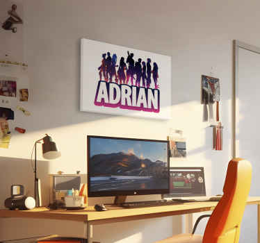 Leinwandbilder Charakter Silhouetten mit name - TenStickers