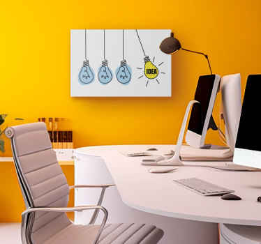 Wandbild Motivation idee mit Glühbirnen - TenStickers