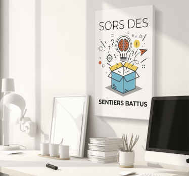 Tableau bureau "sors des sentiers battus" - TenStickers