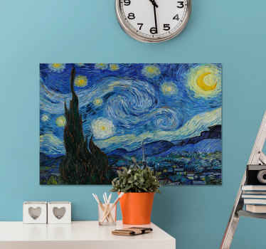Stjernenat af Van Gogh kunst lærredsbillede - TenStickers