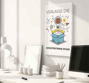 Moderne Wandbilder "anders denken" Kasten - TenStickers