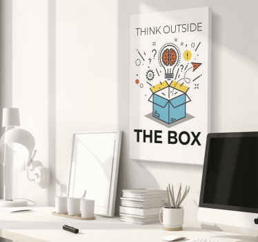 Think out of the box canvas schilderij - TenStickers