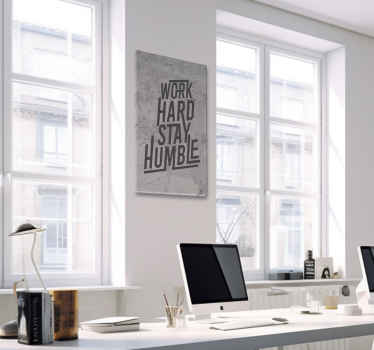 Work hard stay humble canvas schilderij - TenStickers