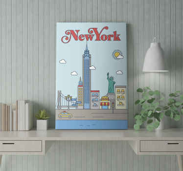 Quadro città e paesi New York - TenStickers