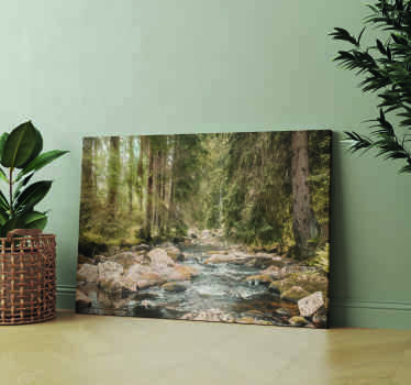 Les s řekou Obraz krajiny - TenStickers