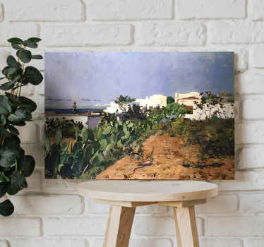 Quadro de arte casas brancas de Capri - TenStickers