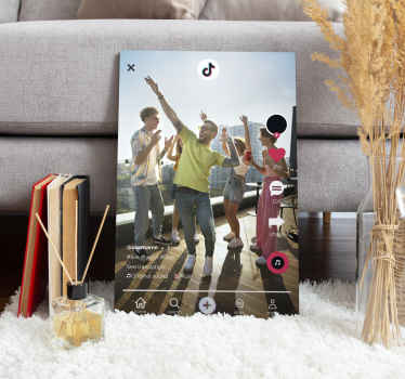 Tik Tok Customised Canvas Print - TenStickers