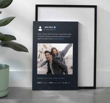 x twitter skærm personligt fotos på lærred - TenStickers