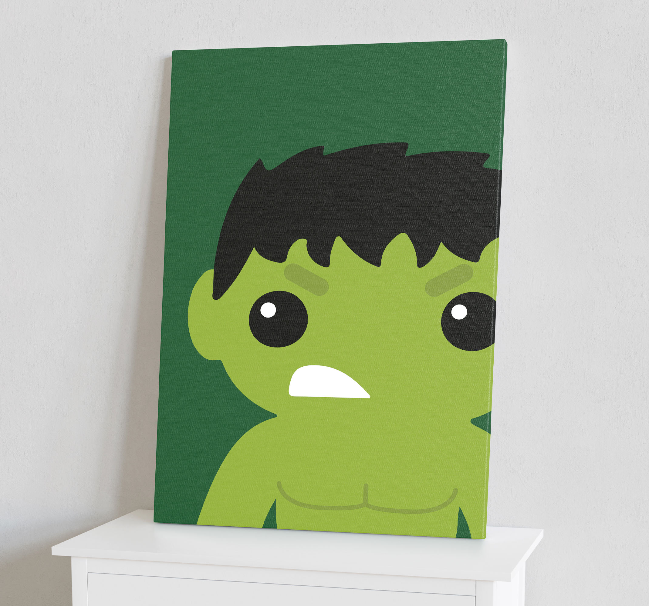 Canvas schilderij baby Hulk