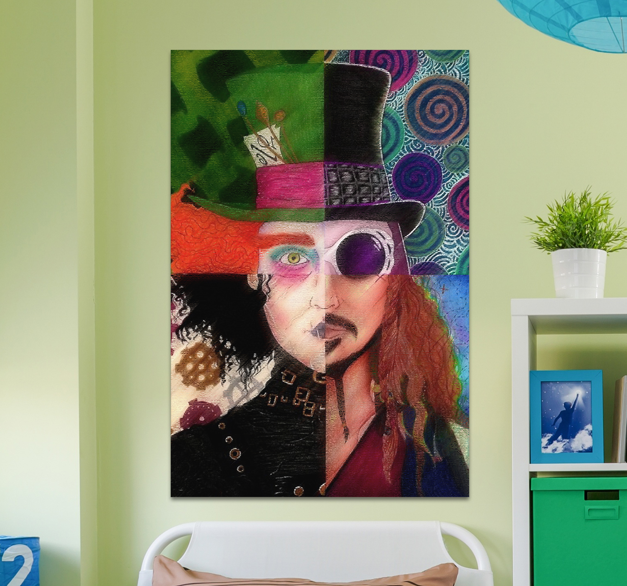 Cuadro personaje Johnny Depp multicolor