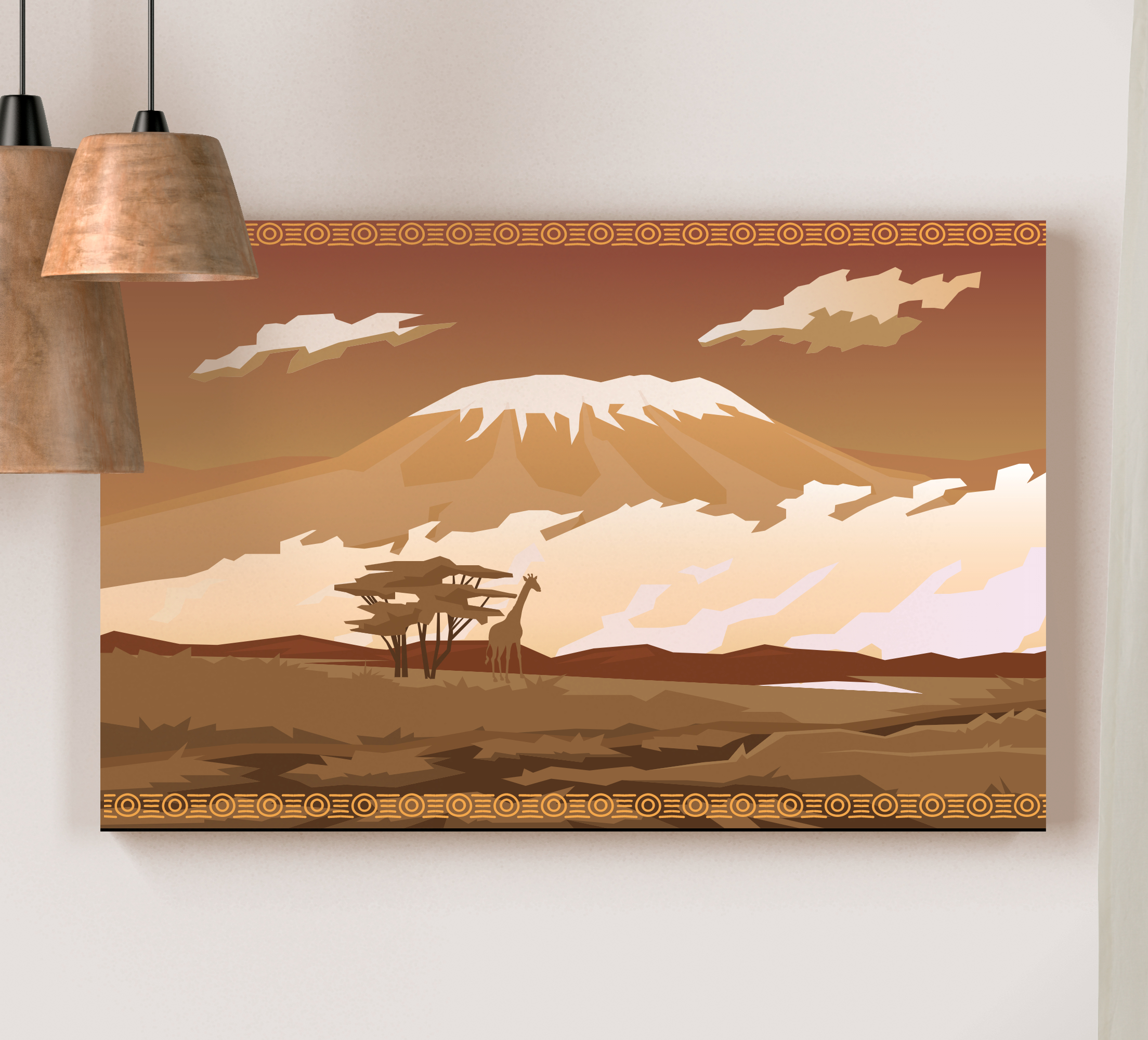 Cuadro de paisaje Kilimanjaro paisaje marrón