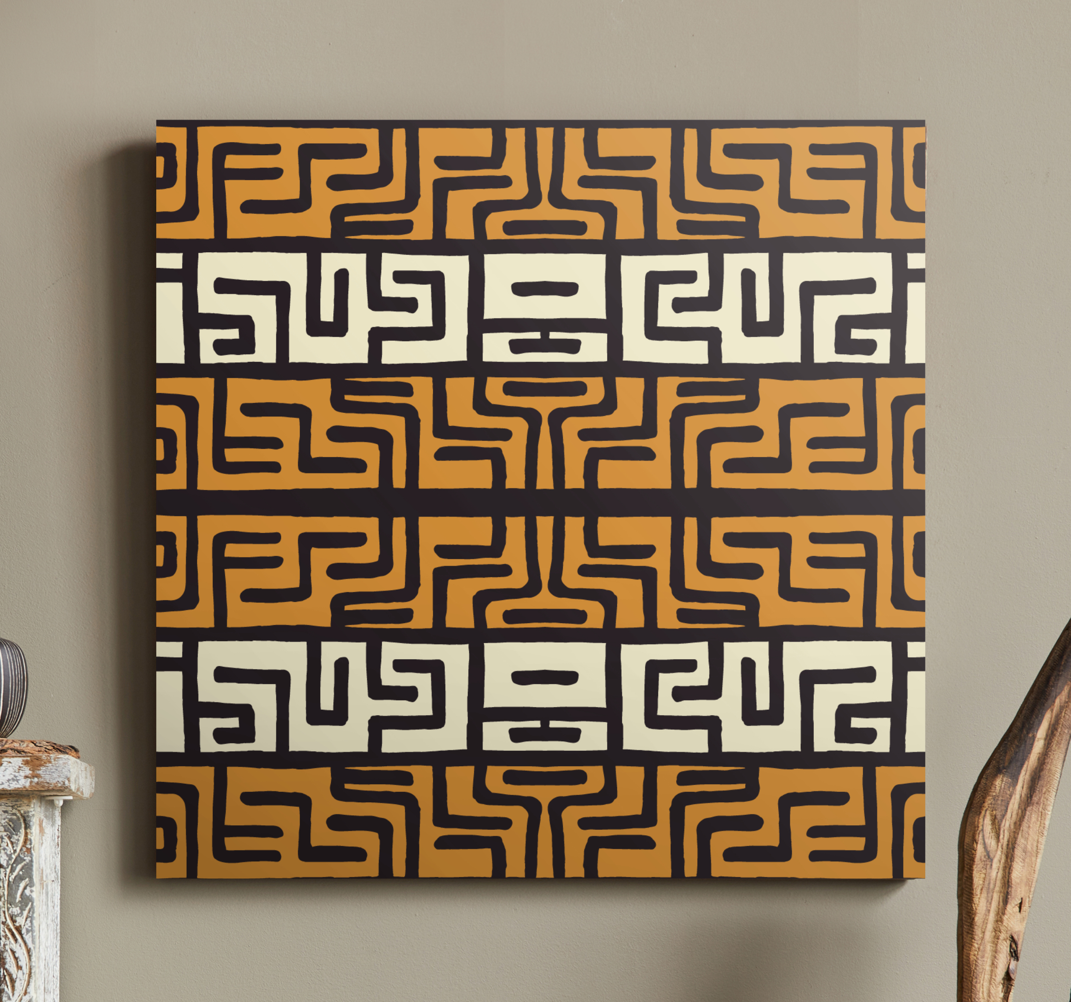 Cuadro en arte Patrón abstracto de estilo africano