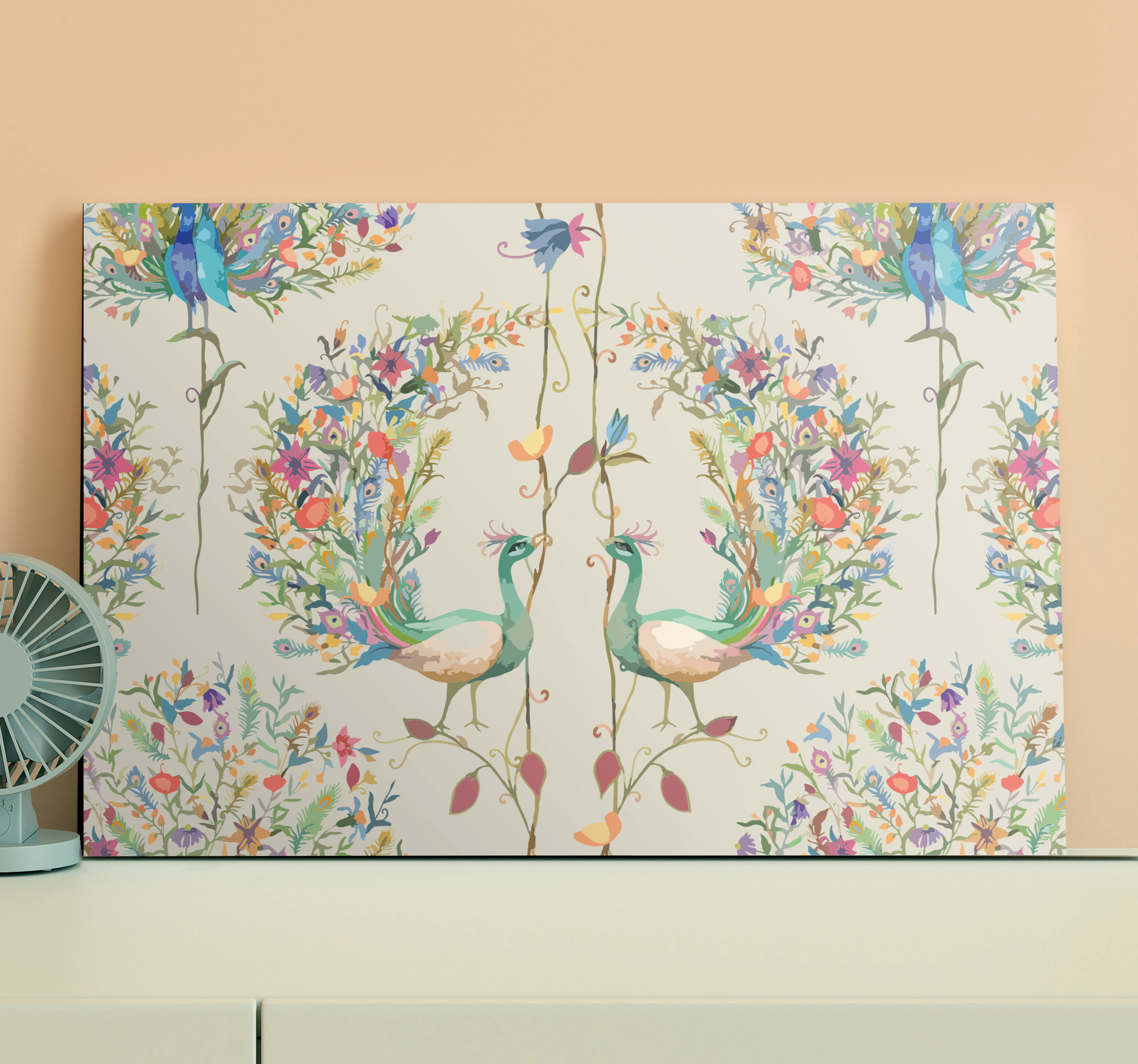 Cuadro de pájaros Jardín con decoración ecléctica y pájaros