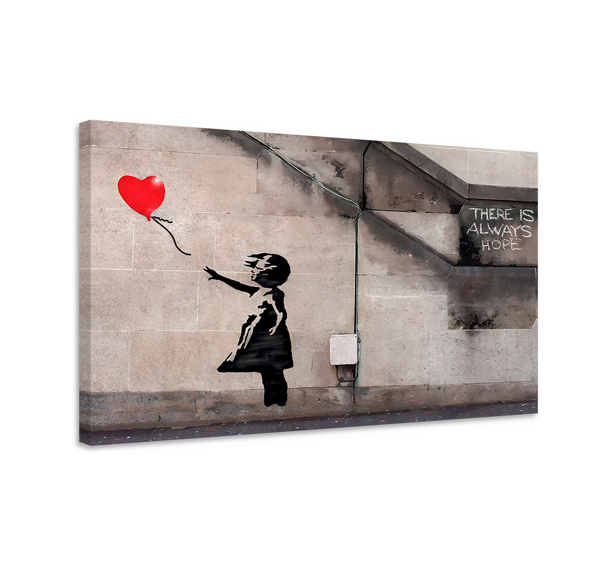Tyttö karannut ilmapallo taide canvas taulu - Tenstickers