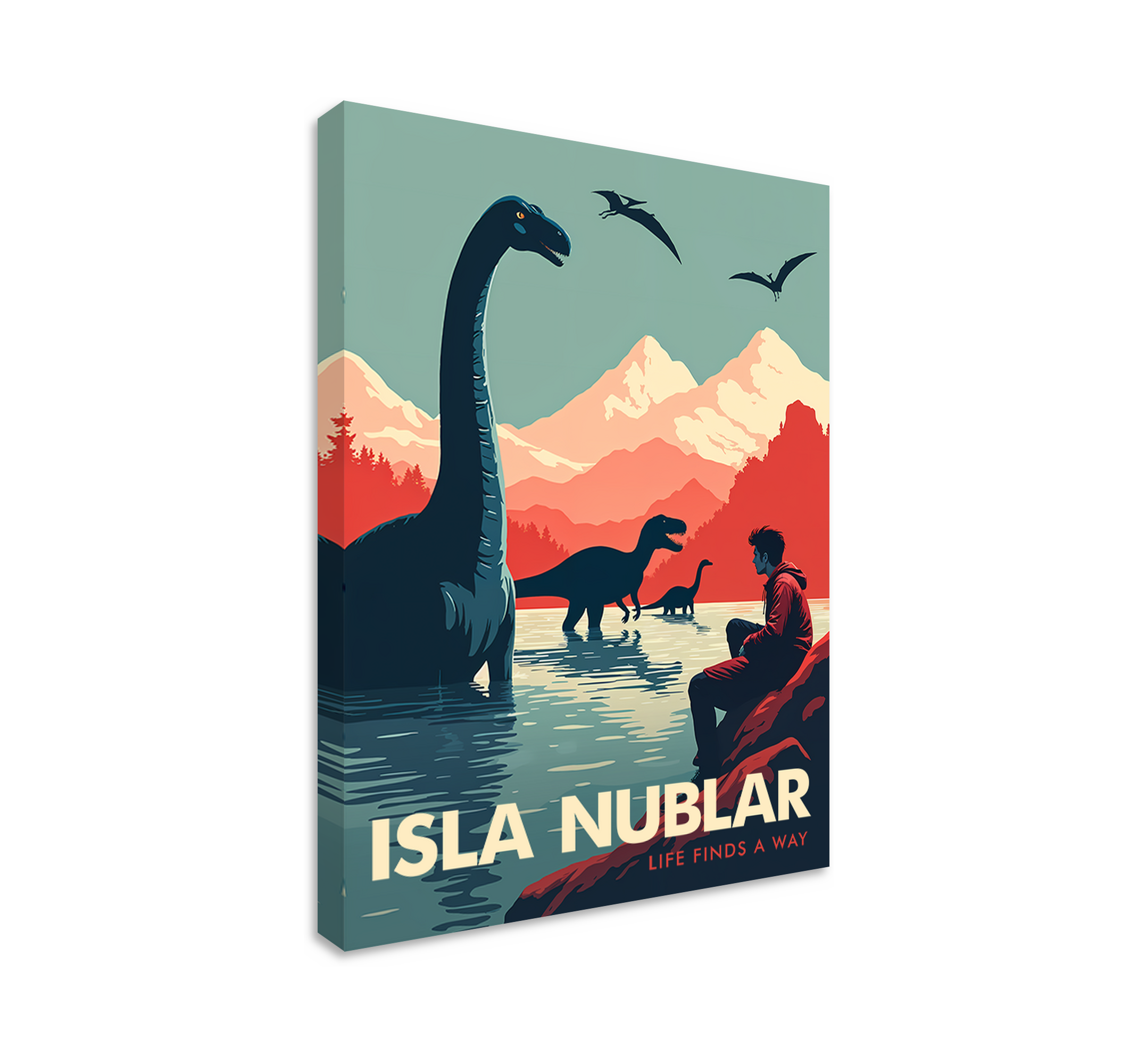 øen nublar dinosaur lærredsbillede - TenStickers