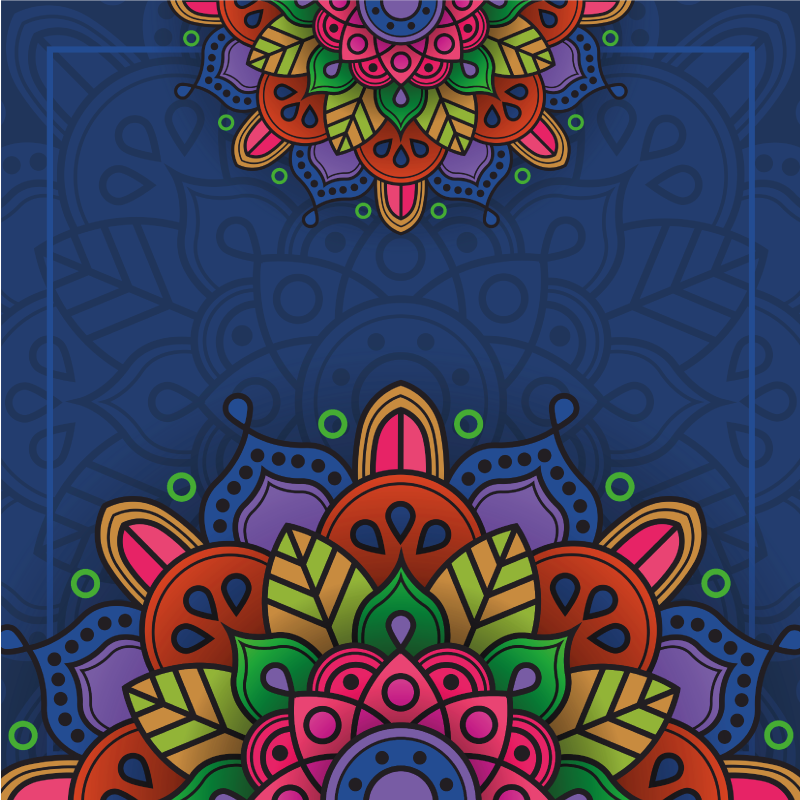 Colourful mandala print wall art - TenStickers