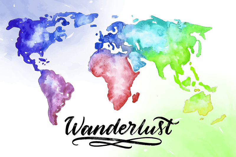 wanderlust colorful map