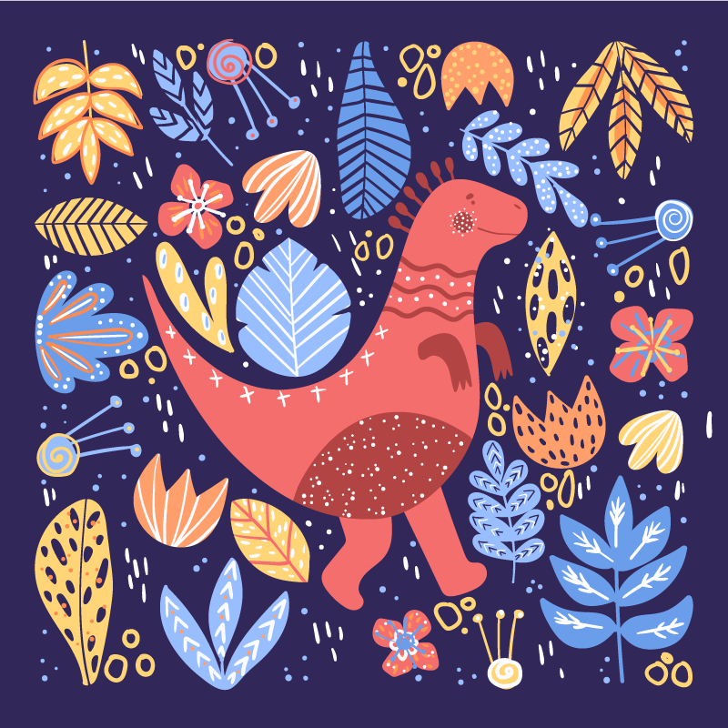 Quadro Decorativo dinossauro Desenho animado infantil dinossauros -  TenStickers