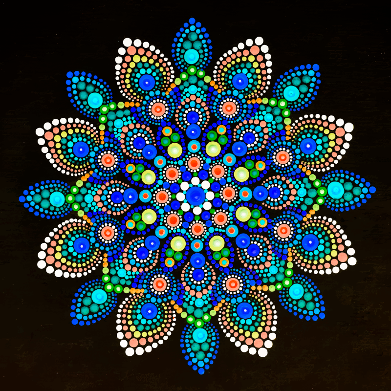 Mandala geometric pattern mandala print wall art - TenStickers