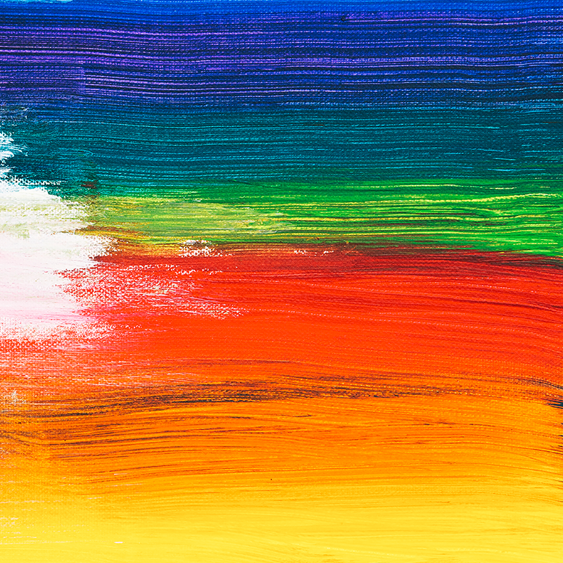 Rainbow splash color canvas art - TenStickers