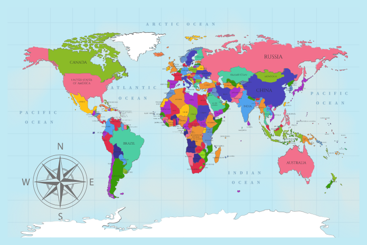 Atlas mundial, mapamundi