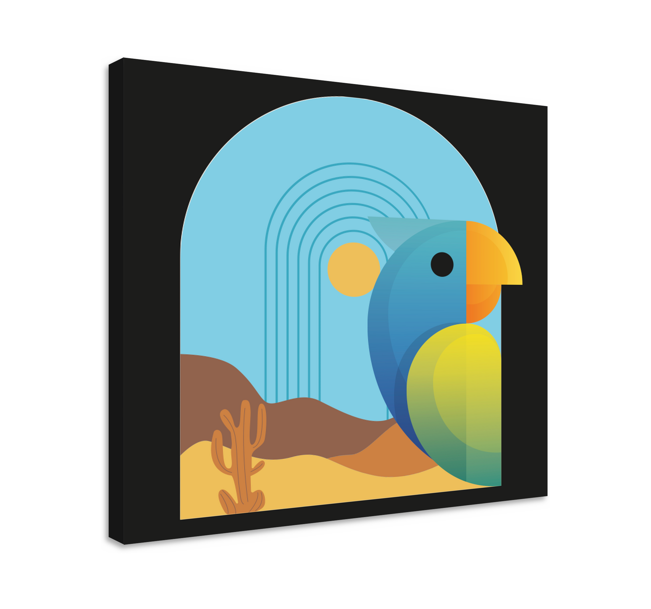 Quadro Decorativo de pássaros Papagaio abstrato ao pôr do sol TenStickers. Quadro Decorativo de pássaros Papagaio abstrato ao pôr do sol. Papagaio abstrato colorido em sunfall canvas decoração para casa para casa e outra decoração de local de parede como o escritório. Assim que tiver, você vai adorar!