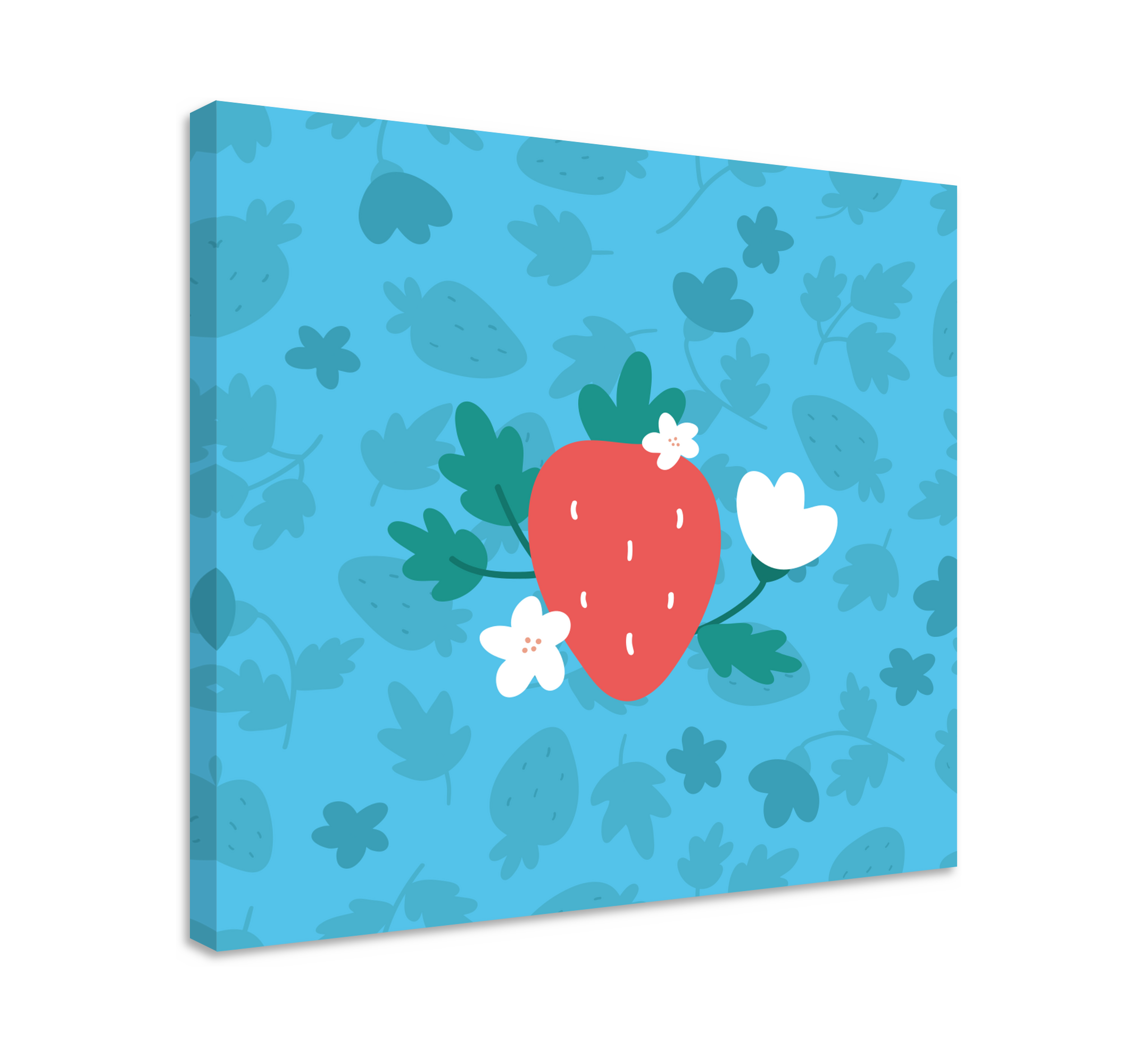 Flower pattern and fruit canvas - TenStickers