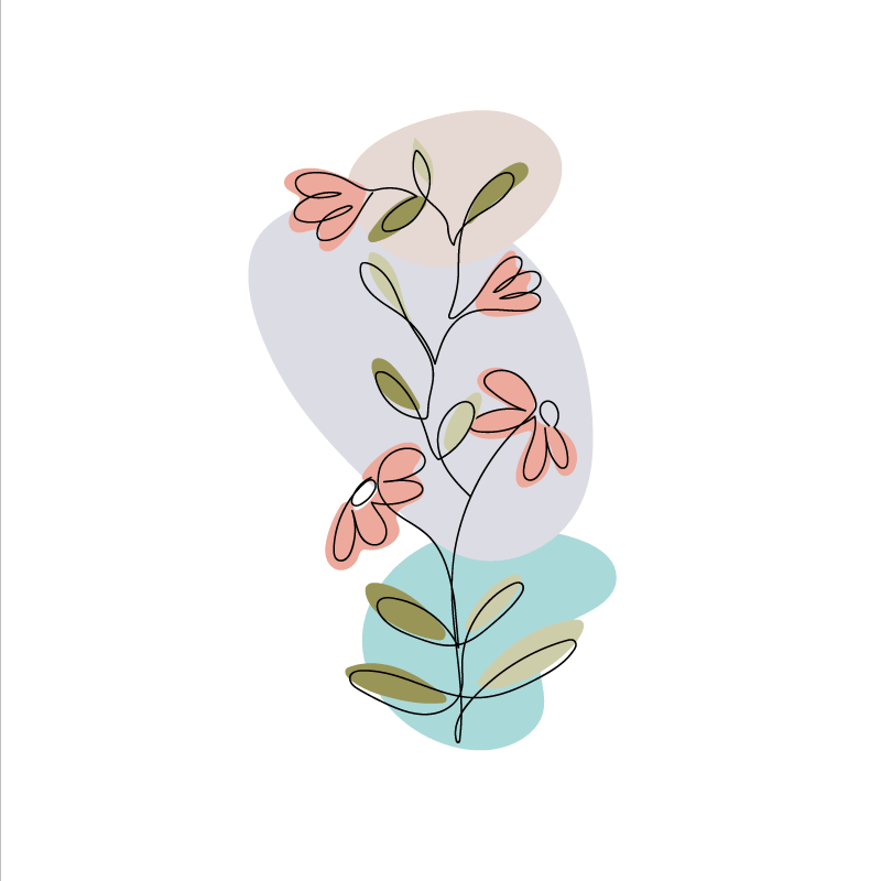 Cuadro flores Diseño minimalista de flores de margarita - TenVinilo