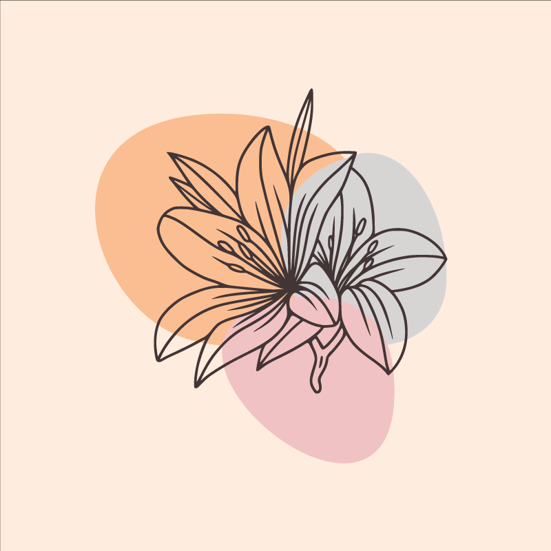 Cuadro flores Par de flores minimalistas - TenVinilo