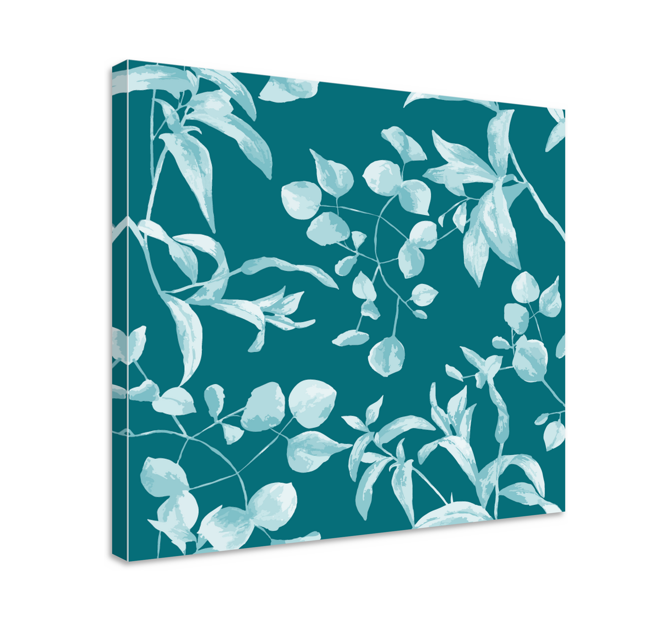 Cuadro de flores Diseño de acuarela azul - TenVinilo