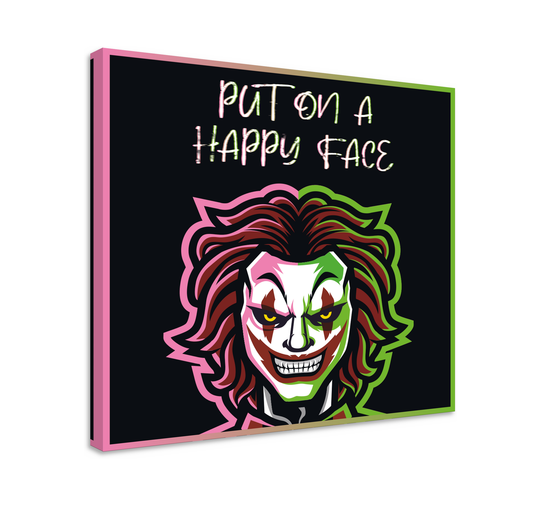 Put on a happy face quote canvas - TenStickers