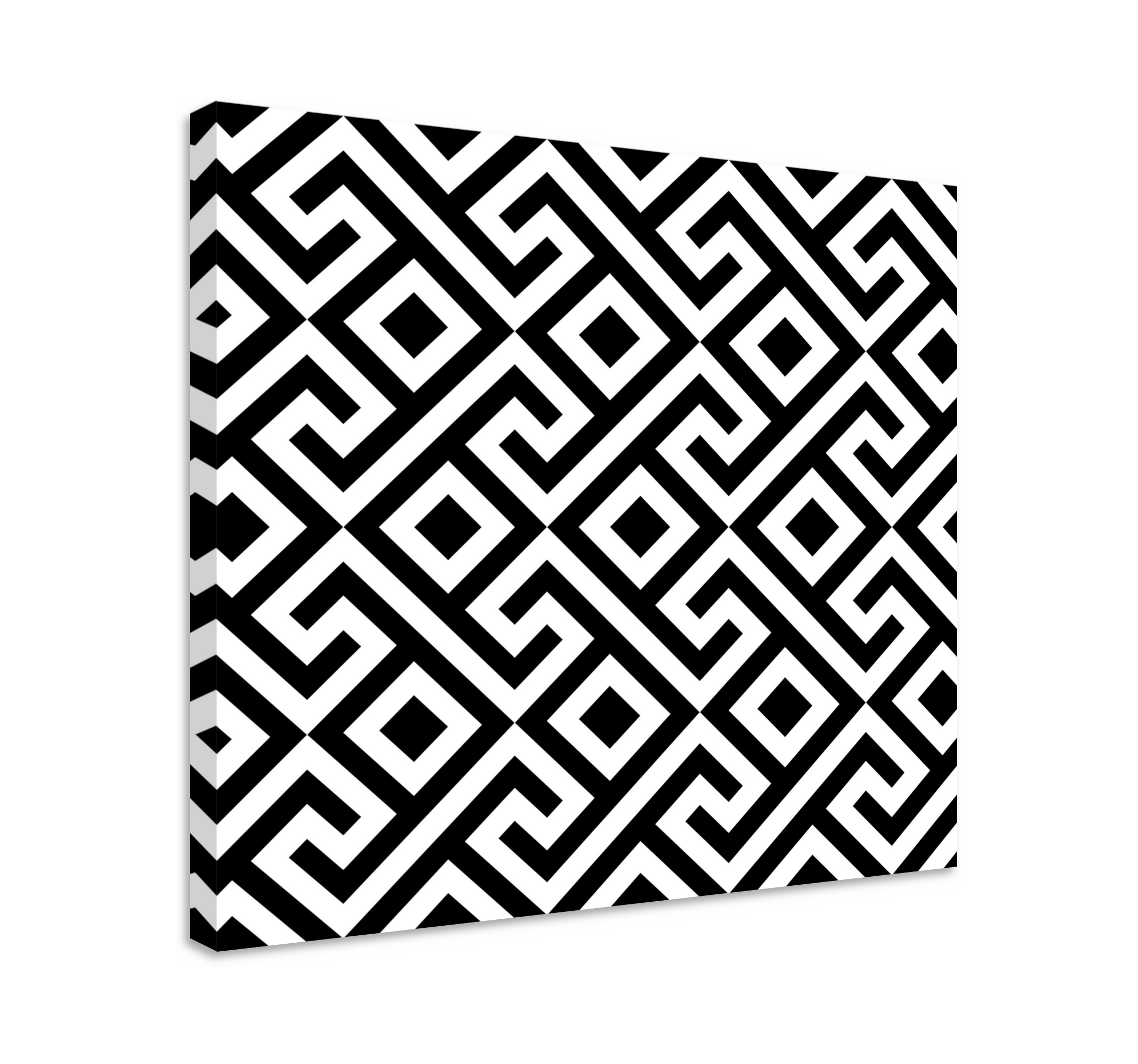 Svartvita geometriska nordiska canvastavlor - Tenstickers