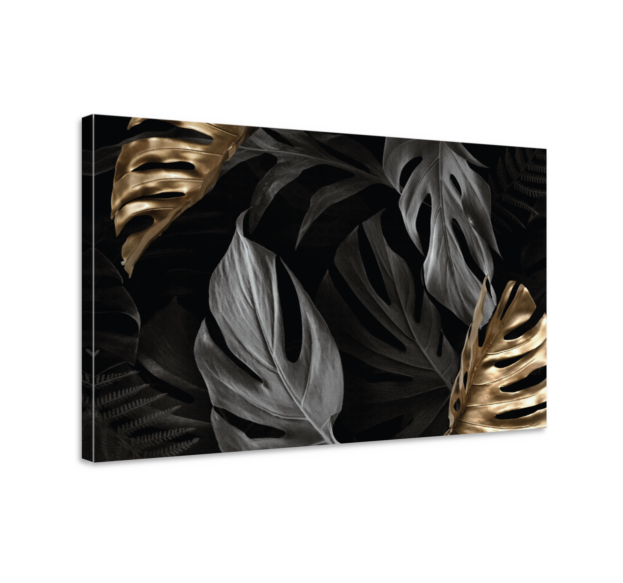 Elegante tropiske blade plante lærred print - TenStickers