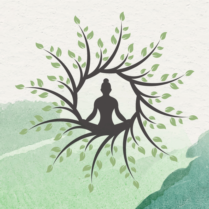 Yoga tree pose home wall canvas - TenStickers