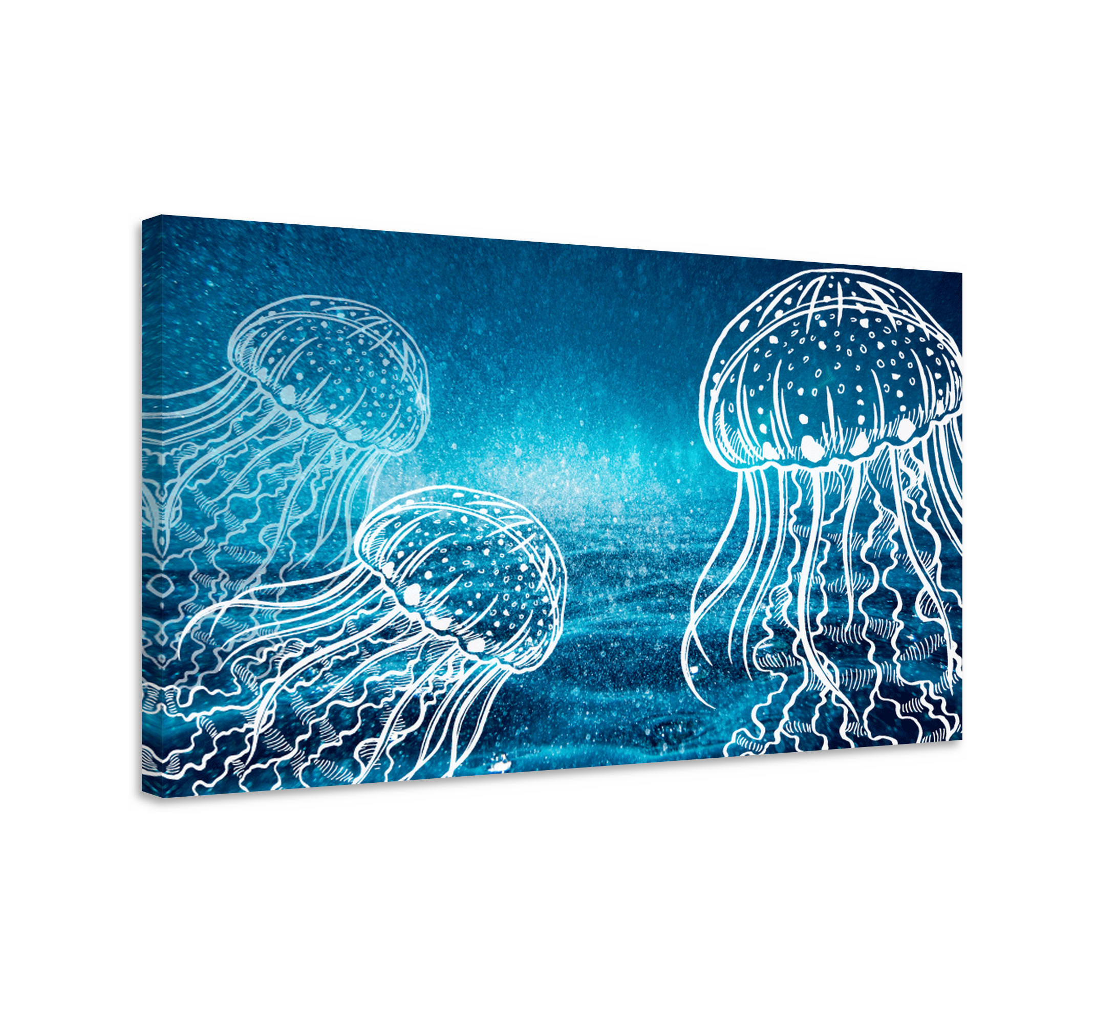 Supzone Stickers Muraux Océan – Baleine Élégante, Méduses & Algues – Grande Déco Murale Marin Pour Chambre Enfant, Bébé, Salle De Bain