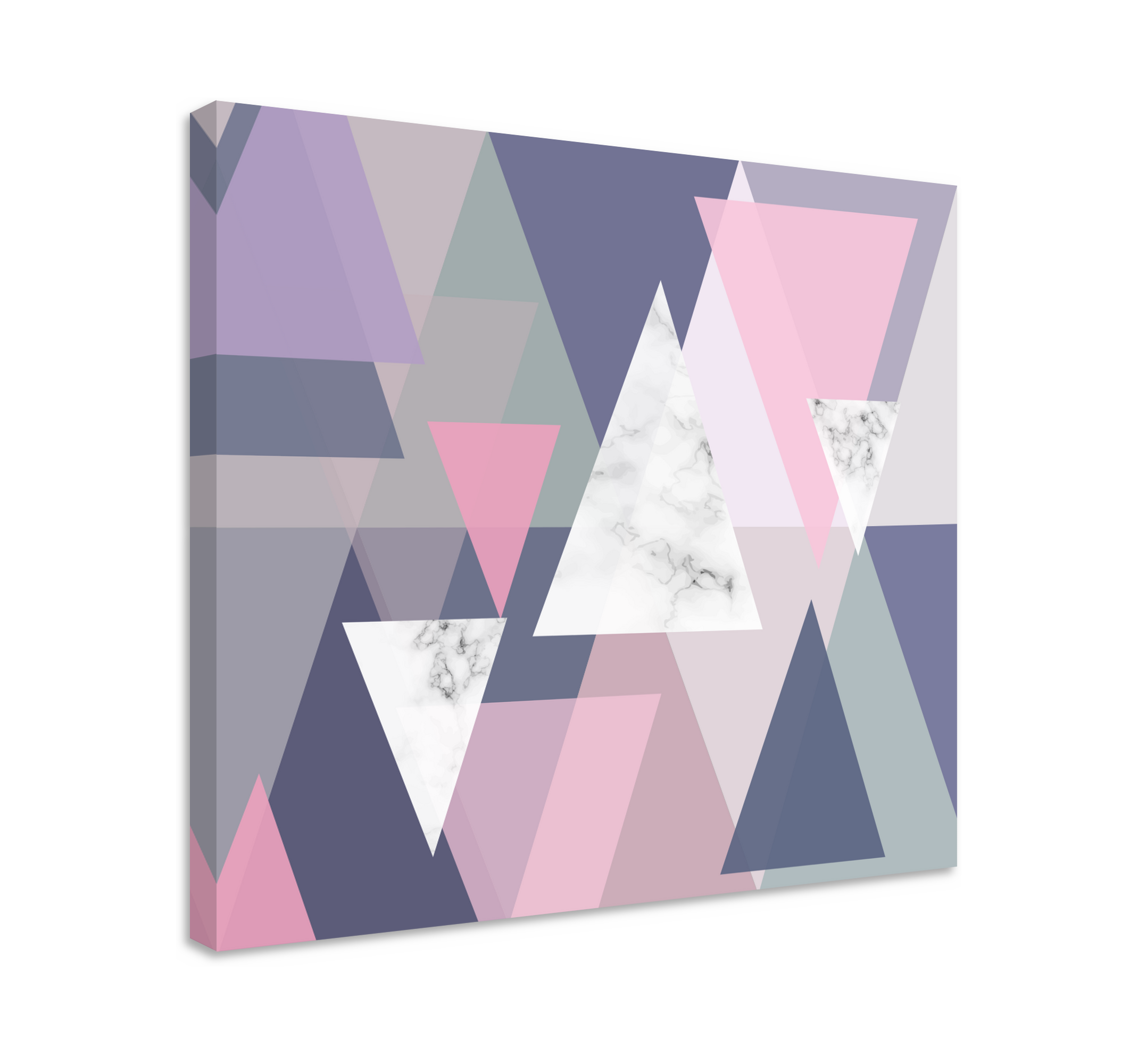 3D wall art triangles wall prints for living room TenStickers