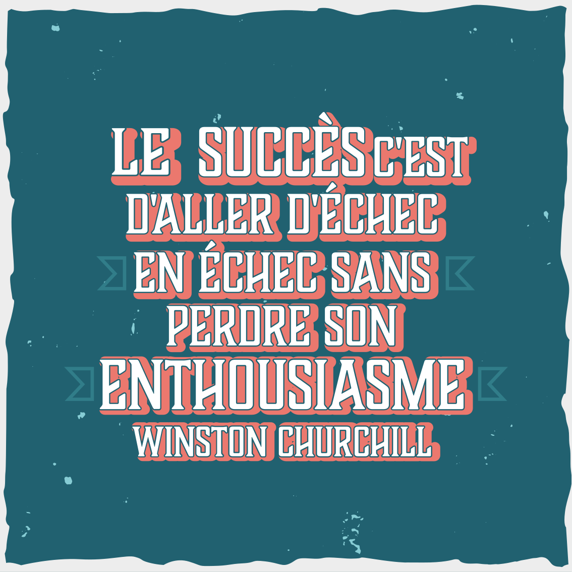 Tableau Texte Citation De Reussite Churchill Tenstickers